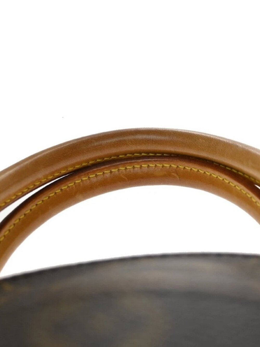 LOUIS VUITTON LV Logo Ellipse MM Hand Bag Monogram Leather Brown - Picture 9 of 16